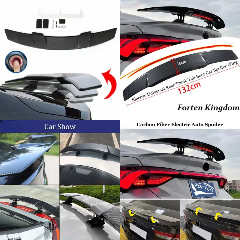 Bamboo Fiber Trunk - Karbon Fiber Spoiler, Otomatik Kaldırma Özellikli,