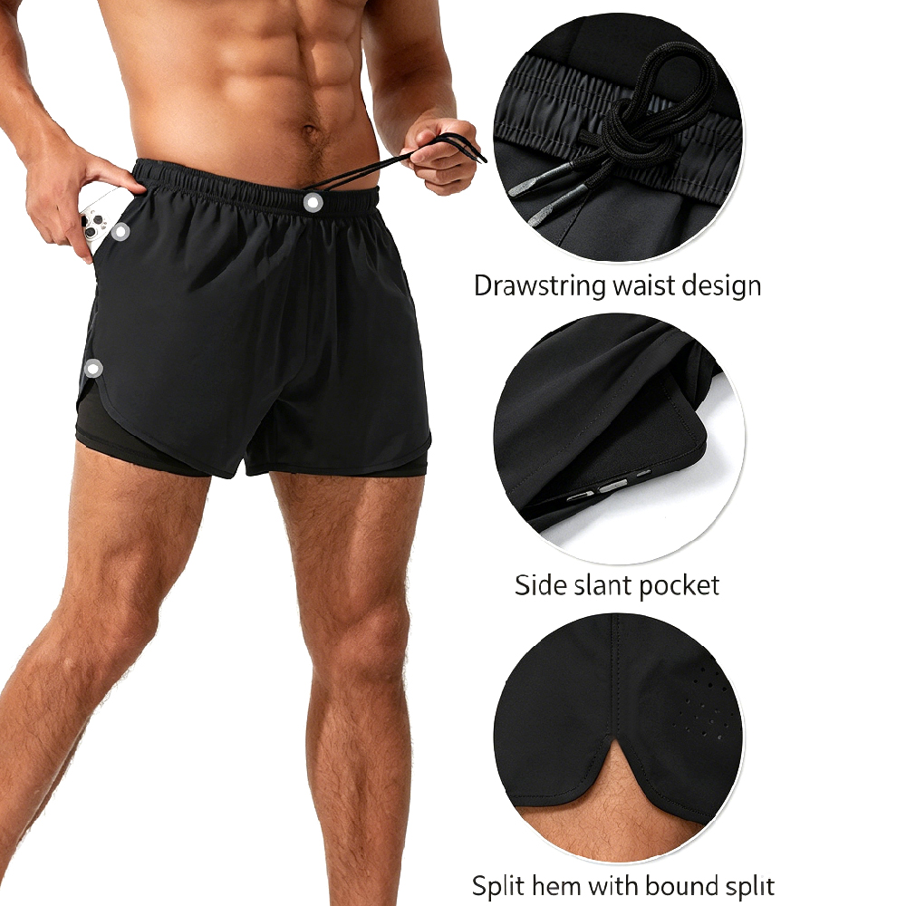 Yüksek Belli 2'si 1 Arada Koşu - Compression Shorts Athletes incelemesi ve fiyatı